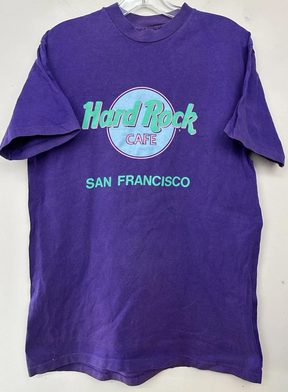 

90’s Vintage Hard Rock Cafe San Francisco Single Stitch Purple T-shirt Sz Large L