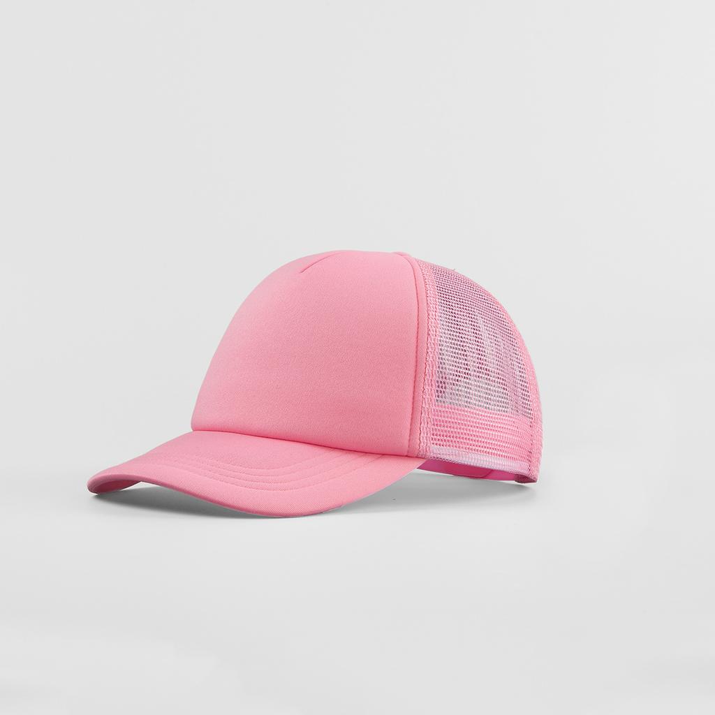 High Quality Custom Puff Printed 5 Panel Mesh Trucker Hats Foam Snap Back Adjustable Cap Striped Fashion Design Unisex