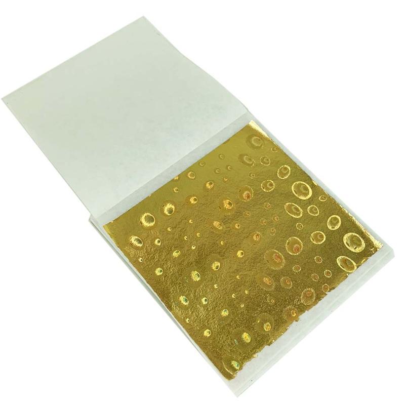100Pcs Gold Leaf Sheets DIY Nail Gold Leaf Sheets Painting Gold Leaf Paper Resin Decoration Gold-plated Furniture Gold Foil