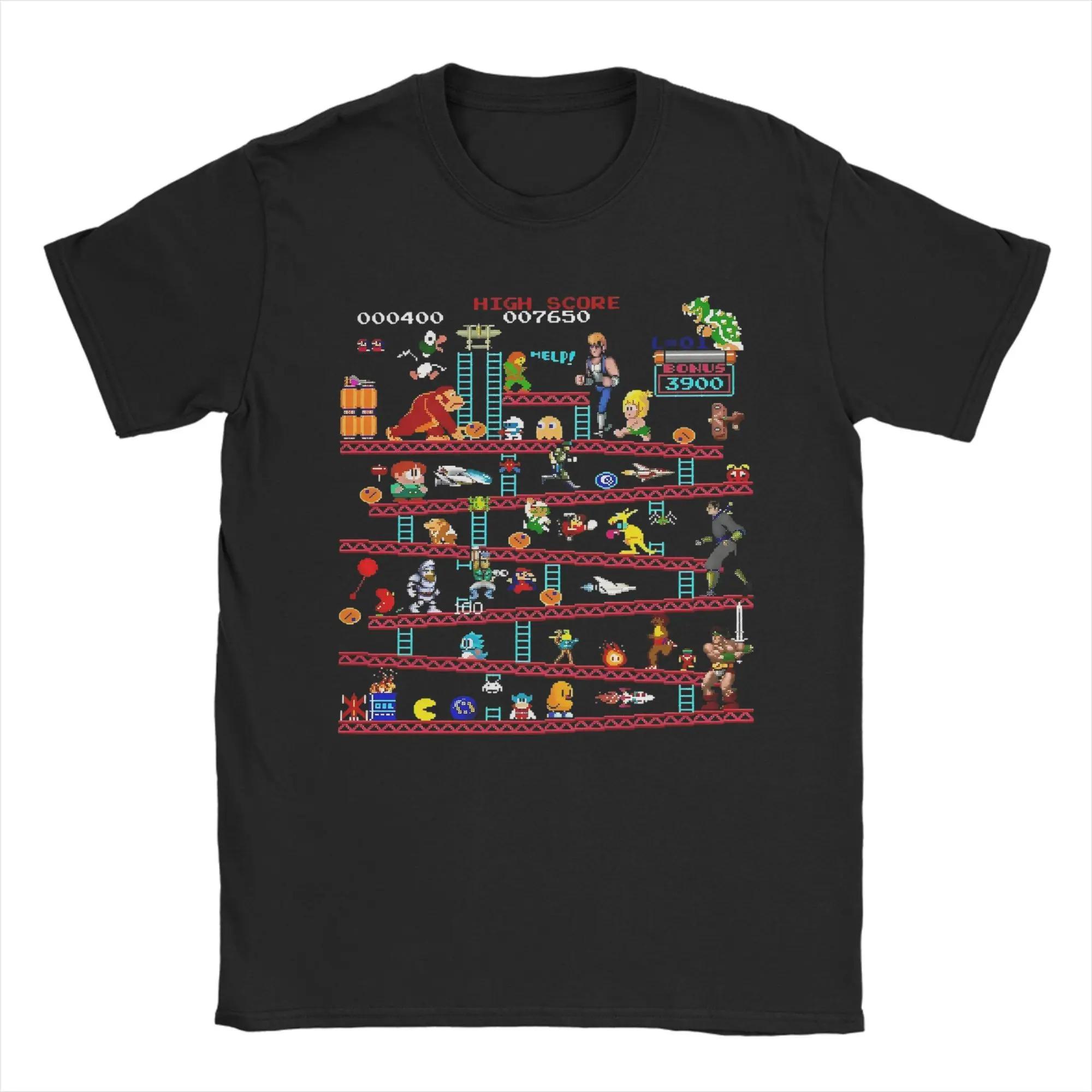 

2026 New Fashion Funny Donkey Kong Video Games High Quality Soft T Shirts Men s O-neck Short Sleeve Tops Cotton Summer Tops Y2K 4XL