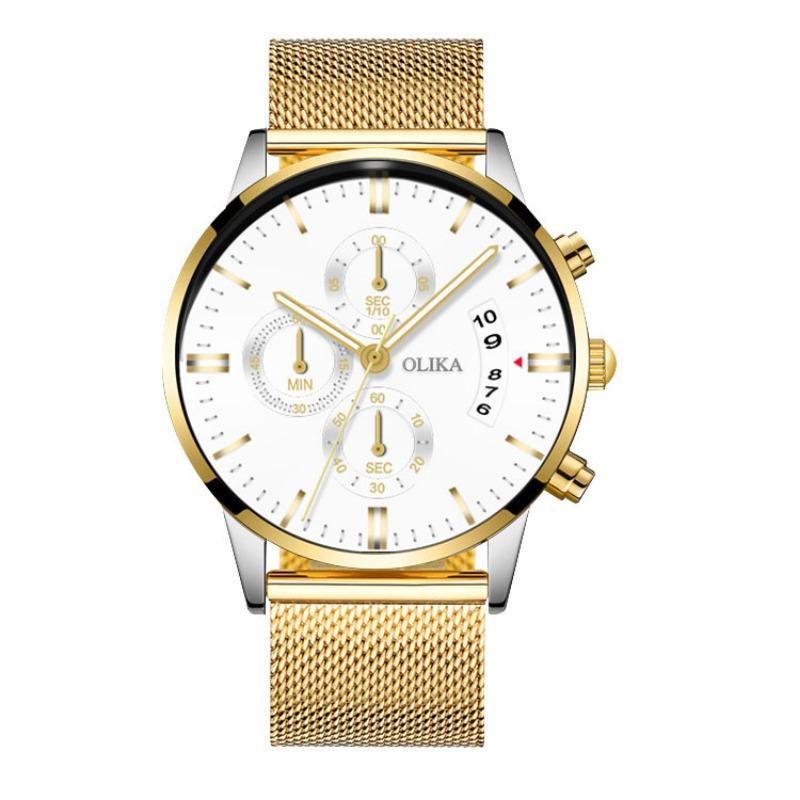 Topmarke Neue Uhr Wasserdicht Leuchtende Quarzuhr Echte Drei-Augen Sechs-Zeiger Kalender Herren Armbanduhr