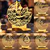 Ny LED Eid Mubarak Akryl Ornament Ramadan Dekoration Muslim Festival Party