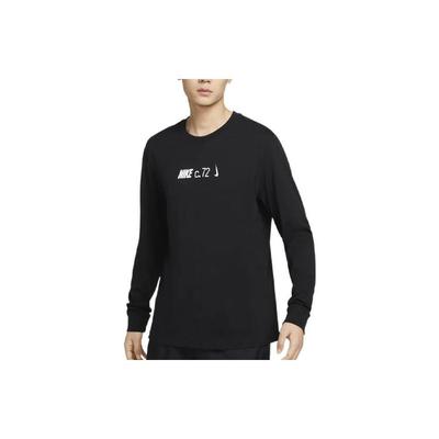 Alphanumeric Logo Print Pullover Crewneck Long Sleeve T-Shirt Men Tops Black DZ2897-010