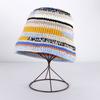 Popular Female Hat Knitting Bucket Hat Handmade Crochet Rainbow Fisherman Hat Women Girl Photo Beanie Warm Striped Cap
