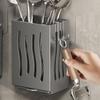 Punch Free Kitchen Utensil Rack Multifunctional Chopstick Barrel Draining Chopstick Holder  Kitchen