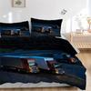 Nighttime Truck Convoy Highway Print 3Pcs Bedding Setduvet Cover With 2 Bedropillowcase Home Birthday Gift