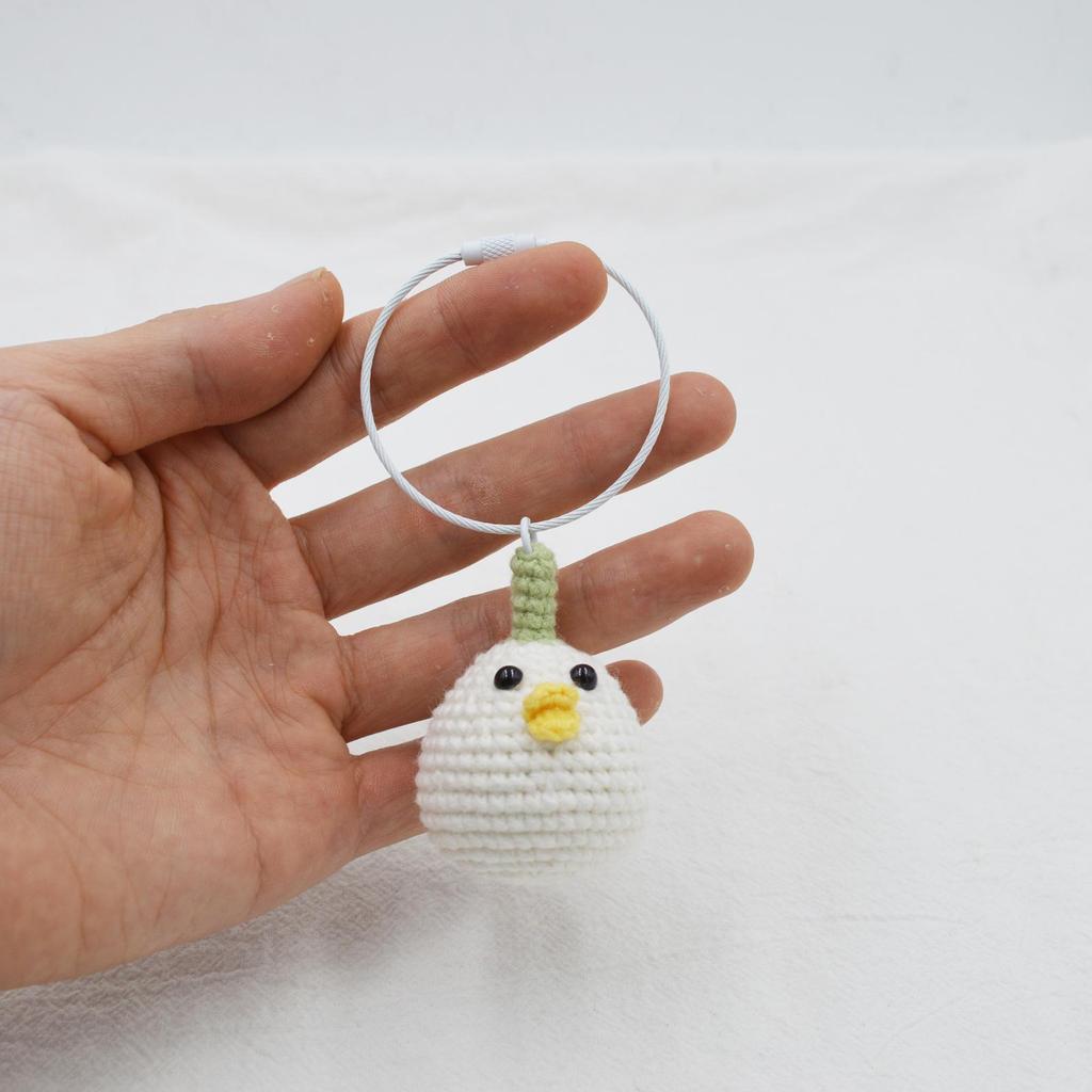 Handmade Crochet Mushroom Pendant – Exquisite Yarn Ornament & Bag Charm