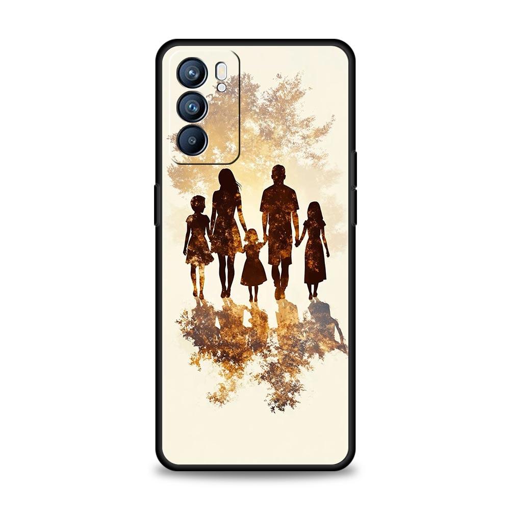 

A Family Of Three Phone Case For Oppo A17 A31 A54 A57 A78 A79 A98 Find X5 X6 Reno 6 7 8 10 11 12 13 F Pro 5G Soft TPU Cover Bags oppo A80