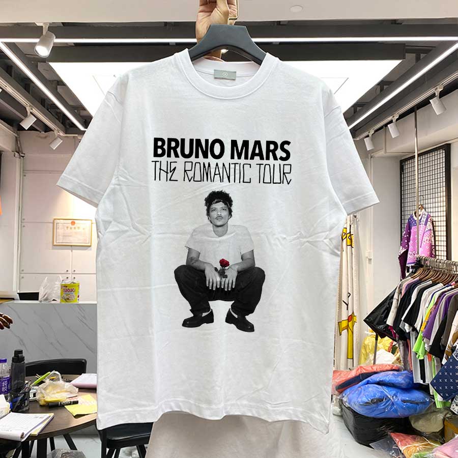 Bruno Mars The RoUnisextic Tour T shirt for Unisex Women Hiphop Streetwear Oversized Tops 100 Cotton TShirt BM2