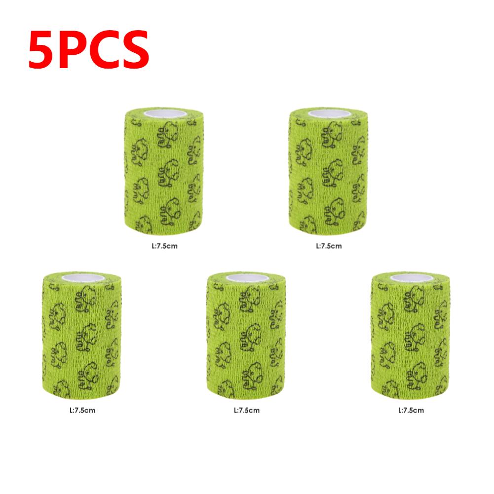 Printed Self Elastic Adhesive Athletic Tape Wraps 2.5cm/5cm/7.5cm Sports Colorful Bandage for Tattooing Finger Joint Knee Pet