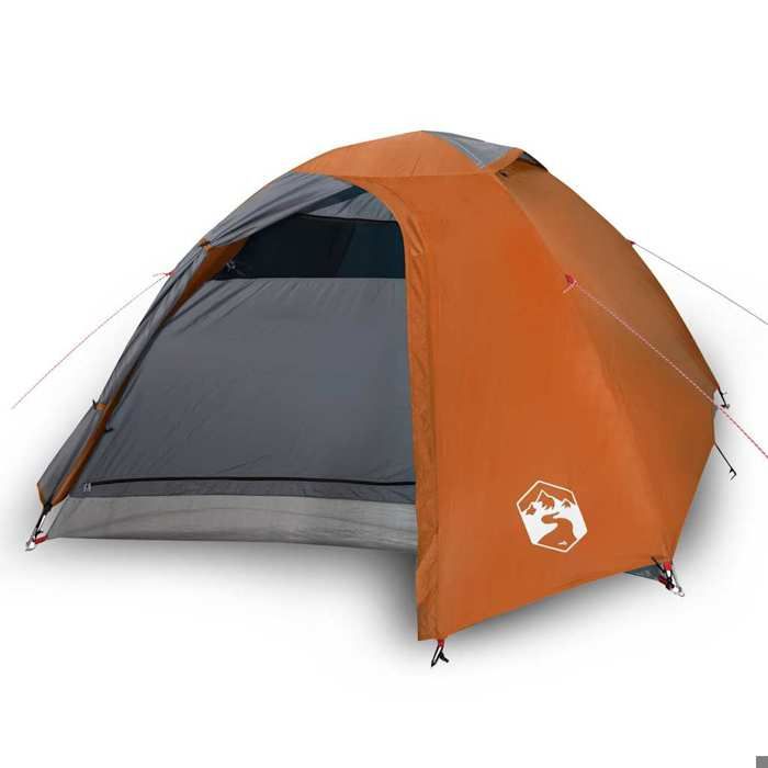Camping Tent - vidaXL - 4 People - Waterproof - Portable - Grey