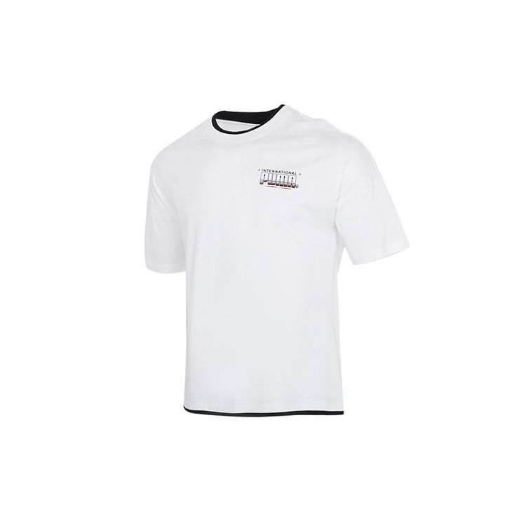 

Puma SS21 Logo Crew Neck Футболка с коротким рукавом Мужские топы Белые 532257-02 XL