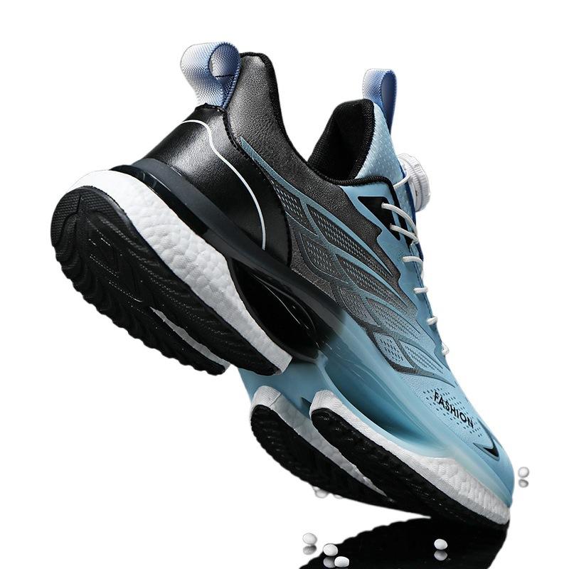 Autumn and winter new leather men's shoes youth rotating buckle casual sports shoes platform old sports