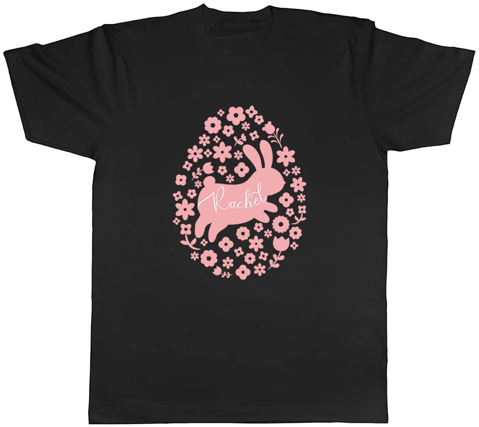 Personalised Easter Mens T-Shirt Hopping Rabbit Bunny Unisex Tee Gift S
