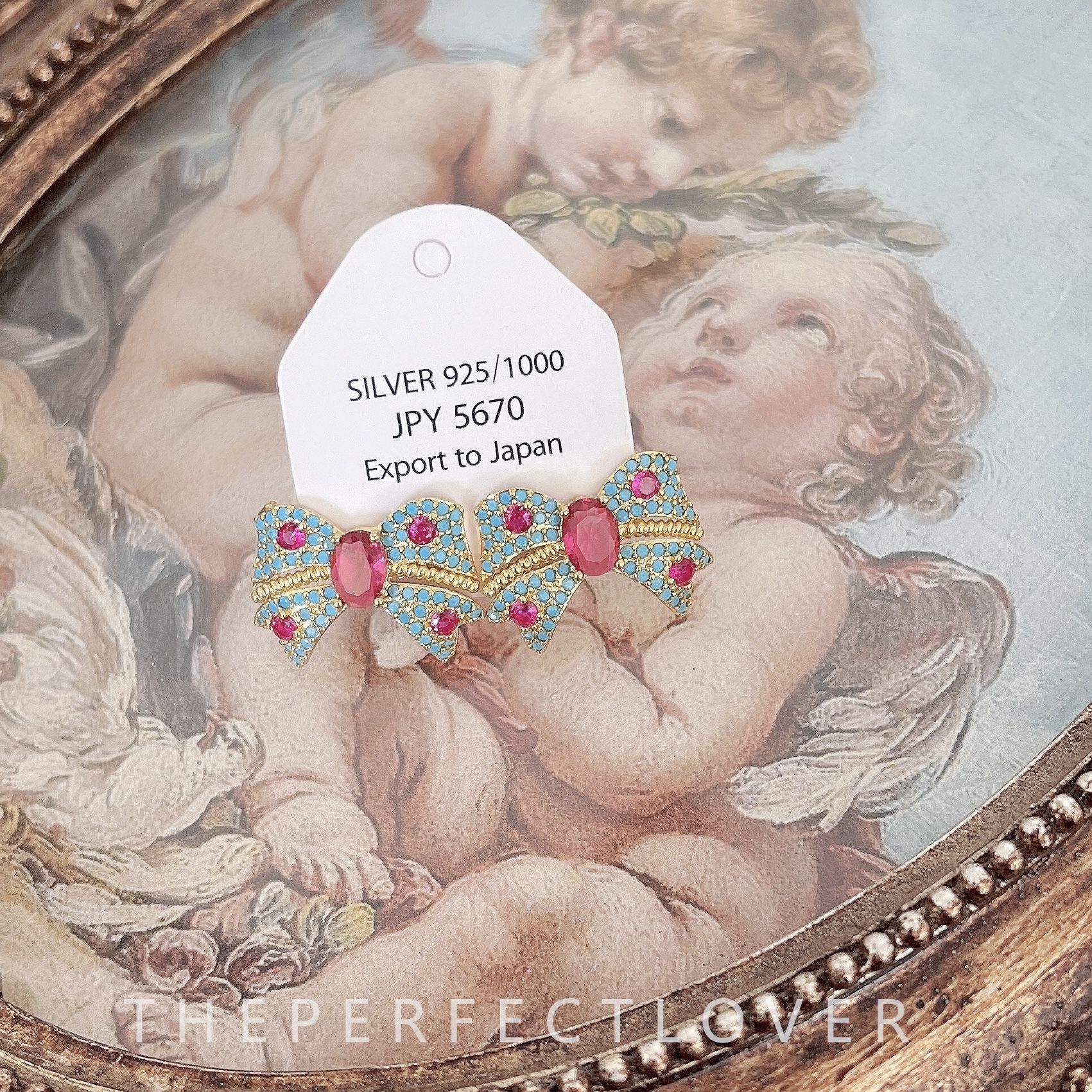 

Европейские и американские ретро-серьги-бантики из циркония, нишевые легкие роскошные темпераментные серьги розовый