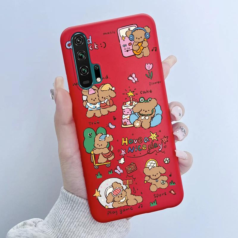 For Honor 20 Pro Case Honor20 Pro Back Soft TPU Silicone Cover Cute Cartoon Panda Phone Case For Huawei Honor 20 Pro Coque Funda