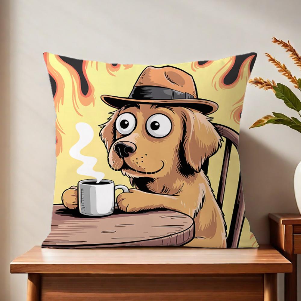 This Is F-Fine Meme Cushion Cover For Pillow Printing Sofa Decoration Home Car Room Coffee Shop Office Nordic Simplicity