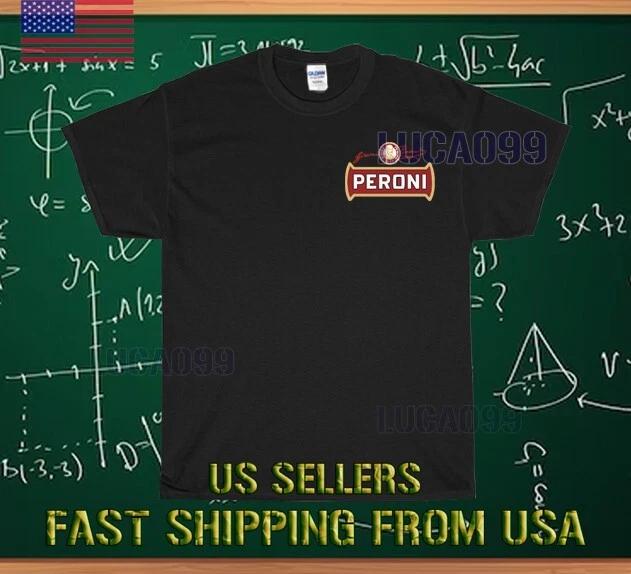 НОВАЯ ФУТБОЛКА ПИВОВАРНЯ PERONI ИТАЛЬЯНСКОЕ ПИВО СТАРЫЙ ГОНОЧНЫЙ ЛОГОТИП Футболка СМЕШНАЯ РАЗМЕР S-5XL M