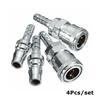 4PCS Quick Release Air Hose Fittings Coupler 8mm Compressor SH20+PH20 Spring Loaded Couplings Air Compressor For RV Motorhome