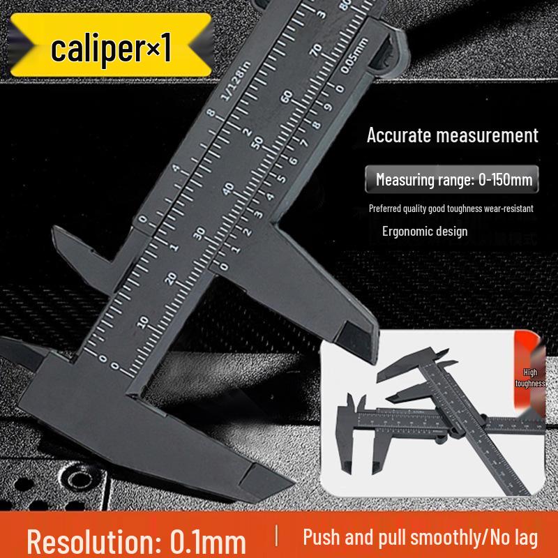 

150mm Double-Scale Plastic Vernier Caliper for Jewelry and Student Measurement