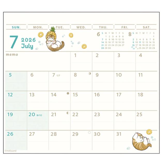 mofusand Hyokkori Schedule Calendar 2026 Japan NEW