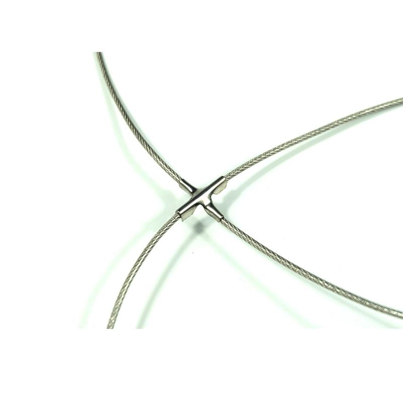 50pcs Cross Clip 304SS Invisible Anti-theft Network Cross Buckle Protective Mesh Window Fence For 2/3/4mm Wire Cable