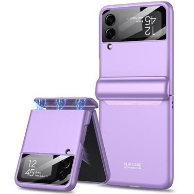 Coque à charnière magnétique pour Samsung Galaxy Z Flip 4, avec Film de protection d'écran, couverture mate antichoc tout incluse