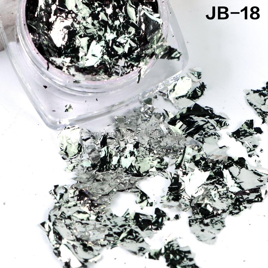 Bulk 50g Bag Nail Gold Foil Flakes Gold Leaf Flakes for Resin Crafts Slime Nail Art Painting Cake Gilding Decoration