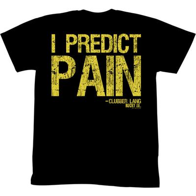 Rocky T Pain Slim Fit Black Unisex T-shirt