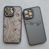 Abstract Geometric Art Line Face Phone Case for IPhone 15 14 Pro Max Plus 13 12 11 Pro Max Mini 7 8 Plus X XS XR Shockproof Case