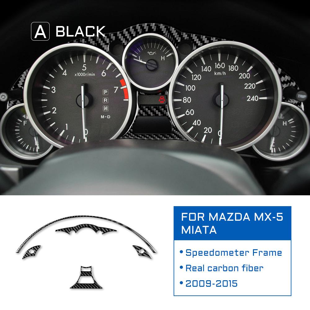Real Soft Carbon Fiber Sticker for Mazda MX-5 MX5 MIATA 2009 2010 2011 2012 2013 2014 2015 Car Speedometer Accessories Interior
