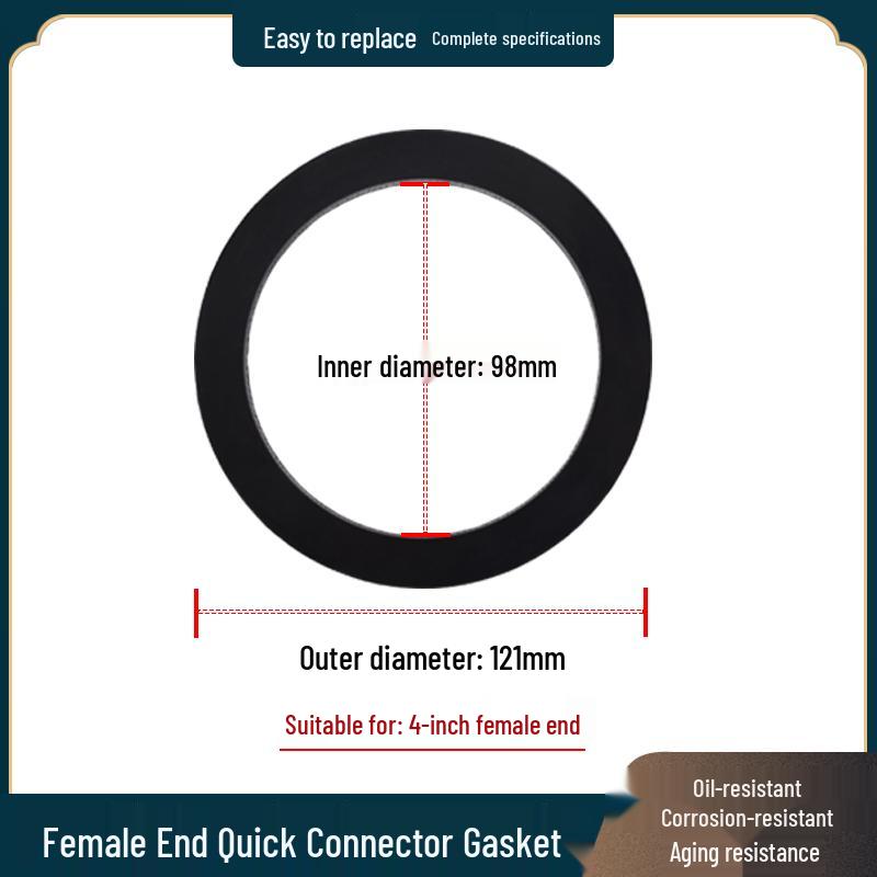 Schnellkupplung Buchse Dichtung 1-4 Zoll Dichtring Unterlegscheibe mit Laschen und Griff
