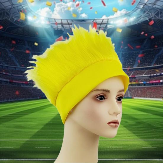 Hairy Costume Headband Empty Top Design Headband Wig Decor Elastic Soft Headgear Ball Fan Hair Accessory