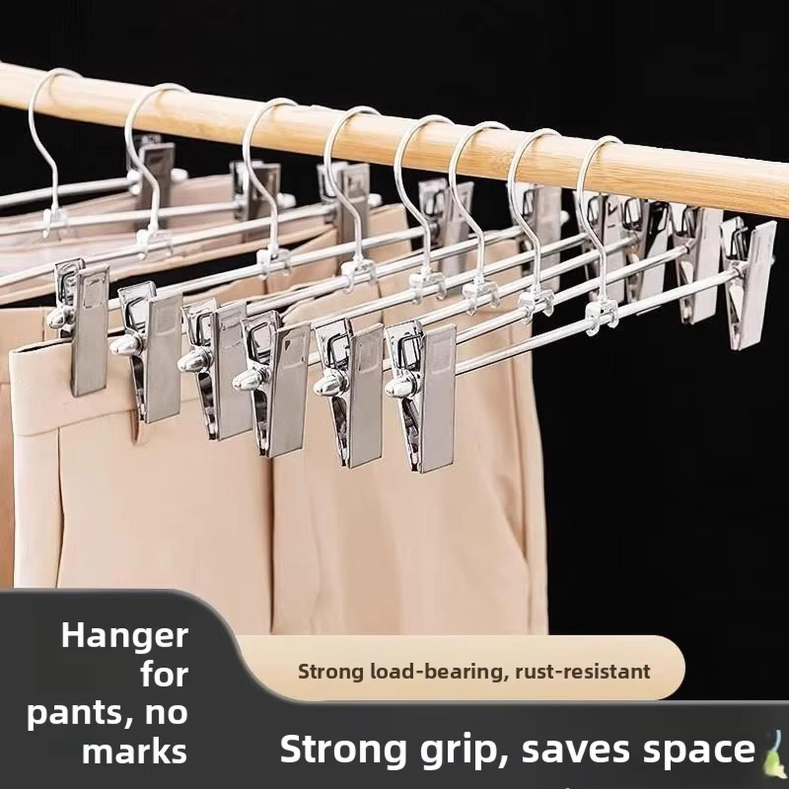 

Stainless Steel Pants Hangers Non- Trouser Clips Skirt Hangers for JK Dresses one size серебряный