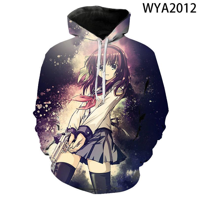 New Casual Angel Beats Men Women Children Sweatshirts 3D Printed Pullover Hoodies Long Sleeve Boy Girl Kids Streetwear Jacket
