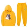 Mens Casual Hooded Sweatshirt Set With Slim Fit Jogger Pants Daily Wear Light Exercise