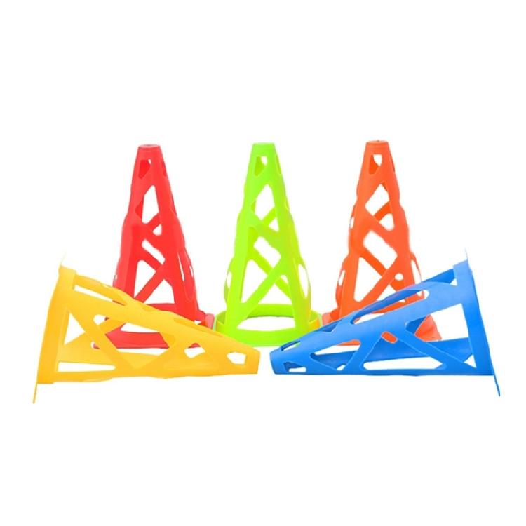 10Pcs 23cm Football Traffic Marker Cones Set for Basketball, Indoor Outdoor Game