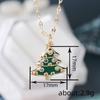 New Christmas jewelry set, lights, micro-inlaid Christmas tree earrings, cream sweet flash chain.