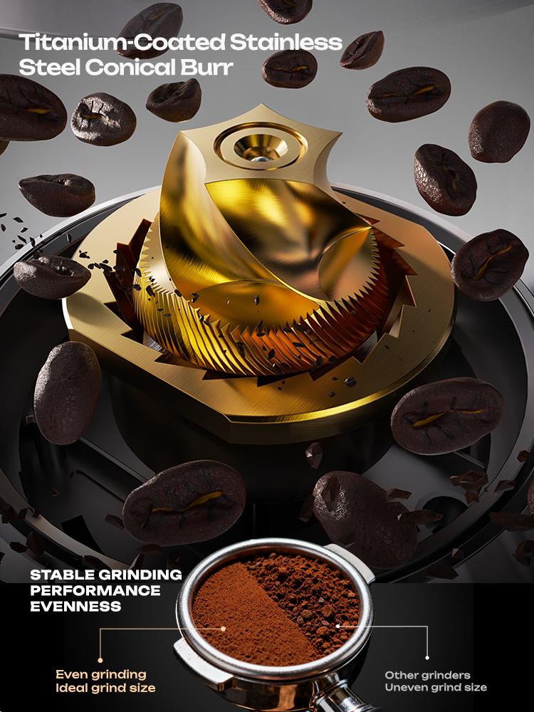 HiBREW G3 Plus: 31-LevelPrecision, Plasma Anti-Static,Smart Touchscreen CoffeeGrinder - Perfect for Espresso,Pour Over & More