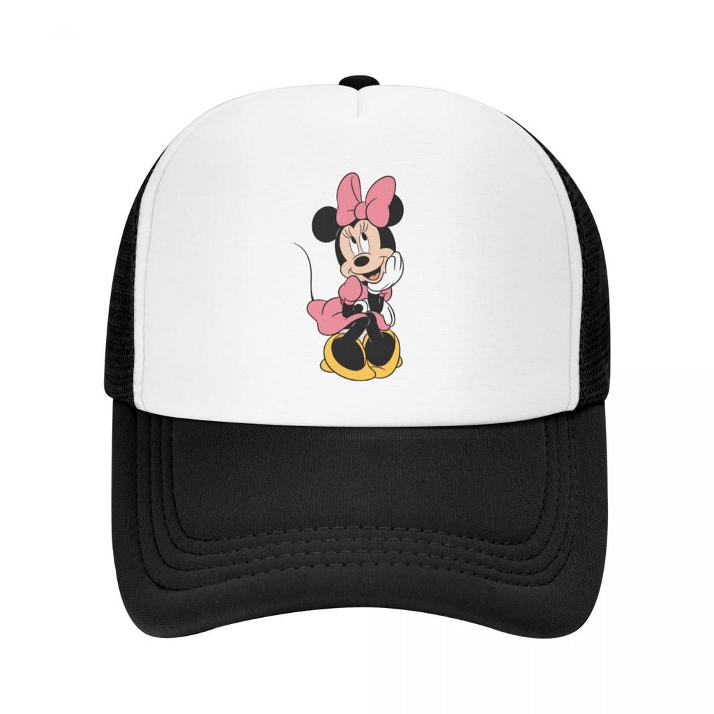 Minnie Mouse Mickey Mesh Trucker Hat Vintage Unisex Breathable Meshback Baseball Cap Adjustbale