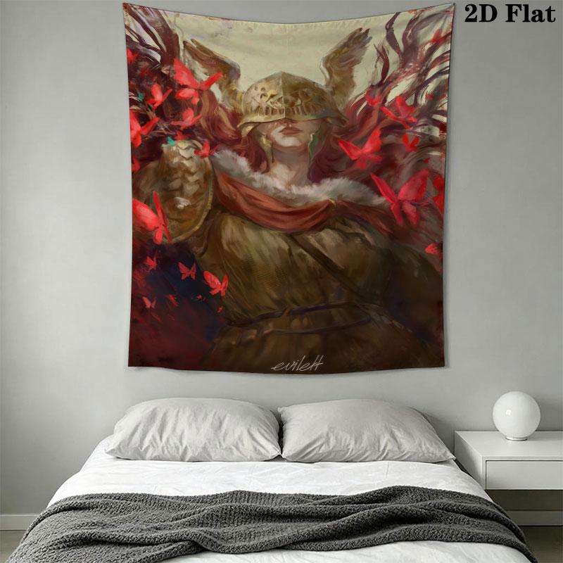 Malenia Blade Wall Hanging Printed Fabric Blanket Decorative Tapestries for Bedroom Living Room Home Decor