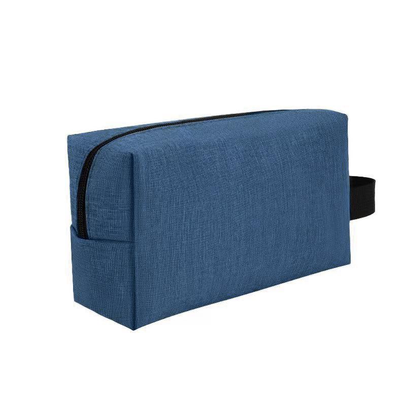 Men's Durable Large-Capacity Travel Canvas Wash Bag with Zipper