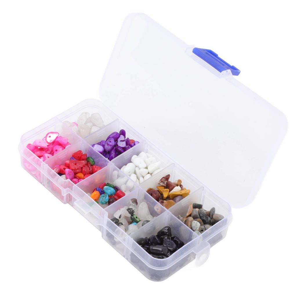 Chip Stone Beads Irregular Shape Multi Colors Toxic Free Crushed Beads with Box for DIY Jewelry Fish Tank Decor