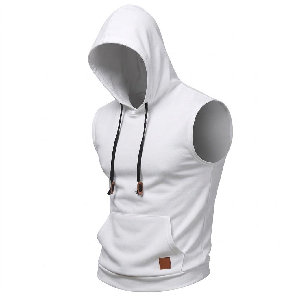 Mens Sleeveless Hoodie Lightweight Hooded Mens Sweatshirt Vest Workout Luxury Clothes Tank Tops