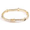 NY Fashion Design Dainty Tennis Chain Gold/Silver Plated Zircon Bracelet Luxury Hip Hop Jewelry for Men Women party Gift