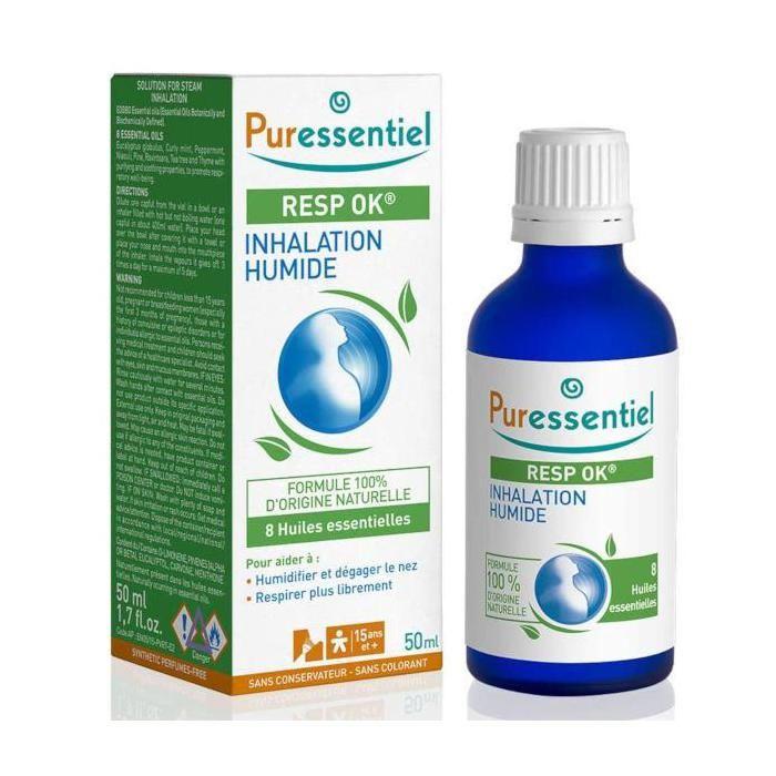Puressentiel Respiratoire Inhalation Humide aux 8 Huiles Essentielles 50ml