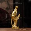 Artigianato in Resina Sculture di Animali Simulate Leopardo Dorato Ghepardo Leopardo Giaguaro Figurine da Corsa Accessori per la Decorazione della Casa