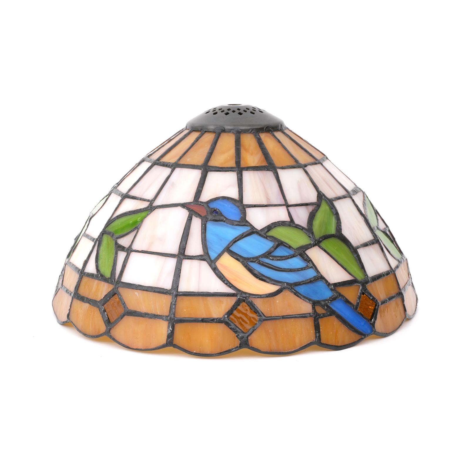 

Pastorable Style Stained Glass Lampshades Replacement Only 10 Inch Handmade Flower Bird Lamp Shade Fit for Table lamp Pendant Li помаранчевий