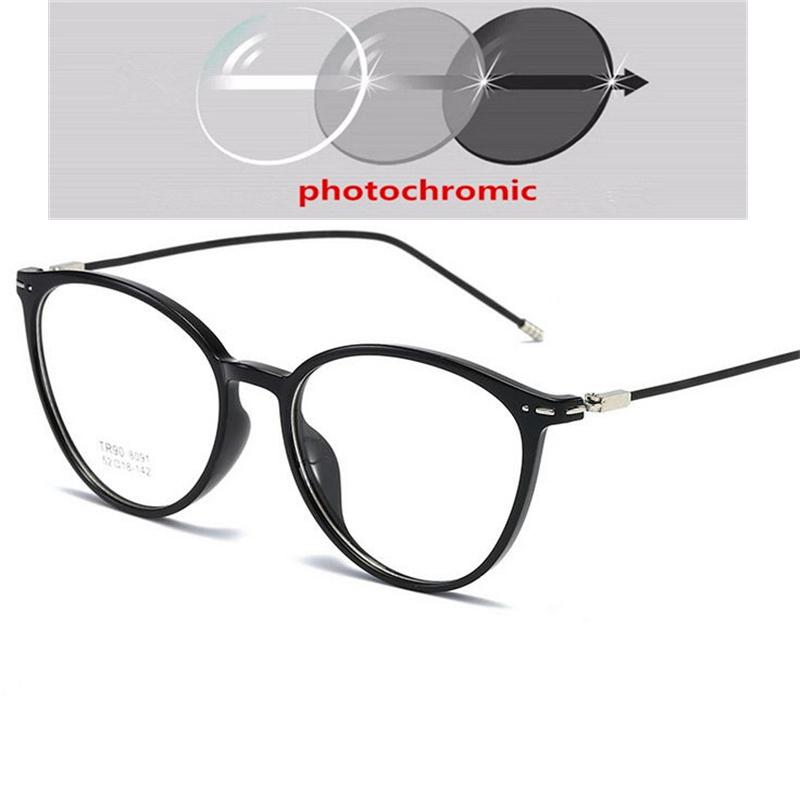 Transparent Gray Oval Nearsighted Glasses Ultralight  Steel Wire Leg Prescription Eyeglasses Diopter 0 -0.5 -1.0 To -6.0