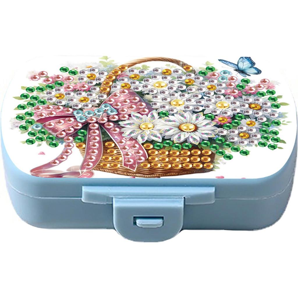 Diamond Art Painting Vitamin Multi-Compartment Organizer Box Six-Compartment for Outdoor Sports Business Trip Or Handbag